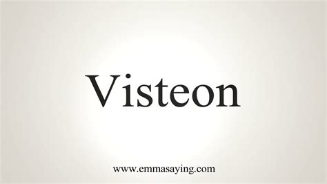 visteon pronunciation